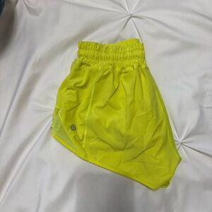 Lululemon Neon Yellow Hottie Hot Shorts
